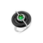 Bague Merveilles onyx noir et verte